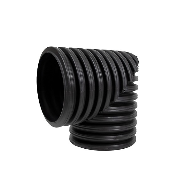 WT CORRUGATED 90* BEND PLAIN END - EXTRUDED